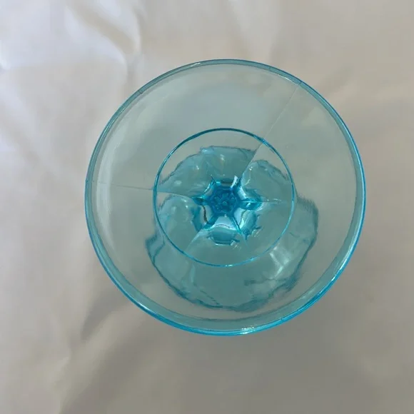 Vintage Wright Glass Acorn Blue Goblet - Picture 4 of 4